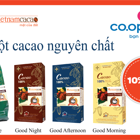 bot cacao nguyen chat giam gia 10%