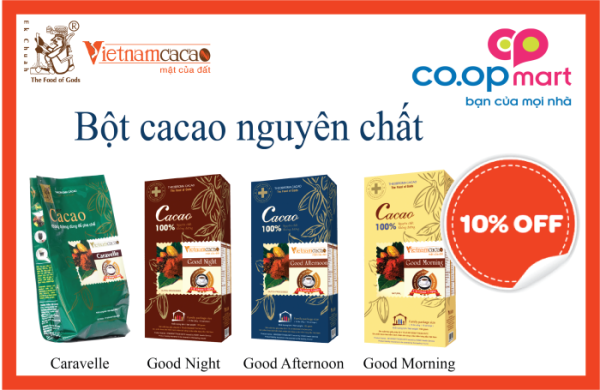 bot cacao nguyen chat giam gia 10%